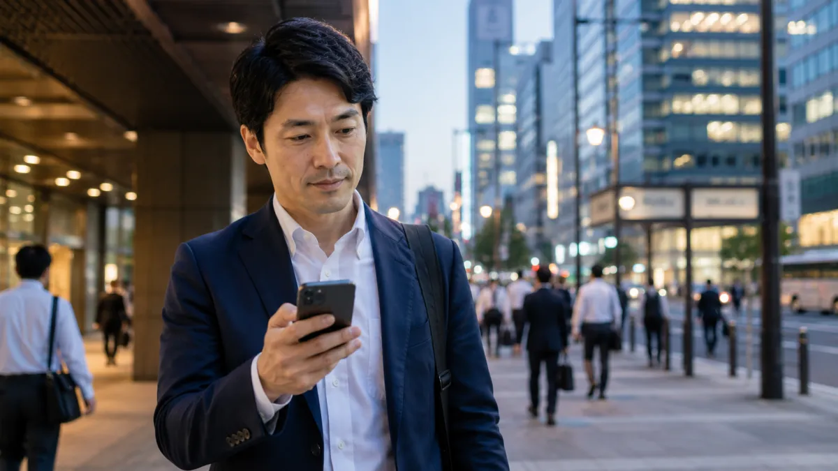 ED治療の相談を終えてクリニックを出る男性