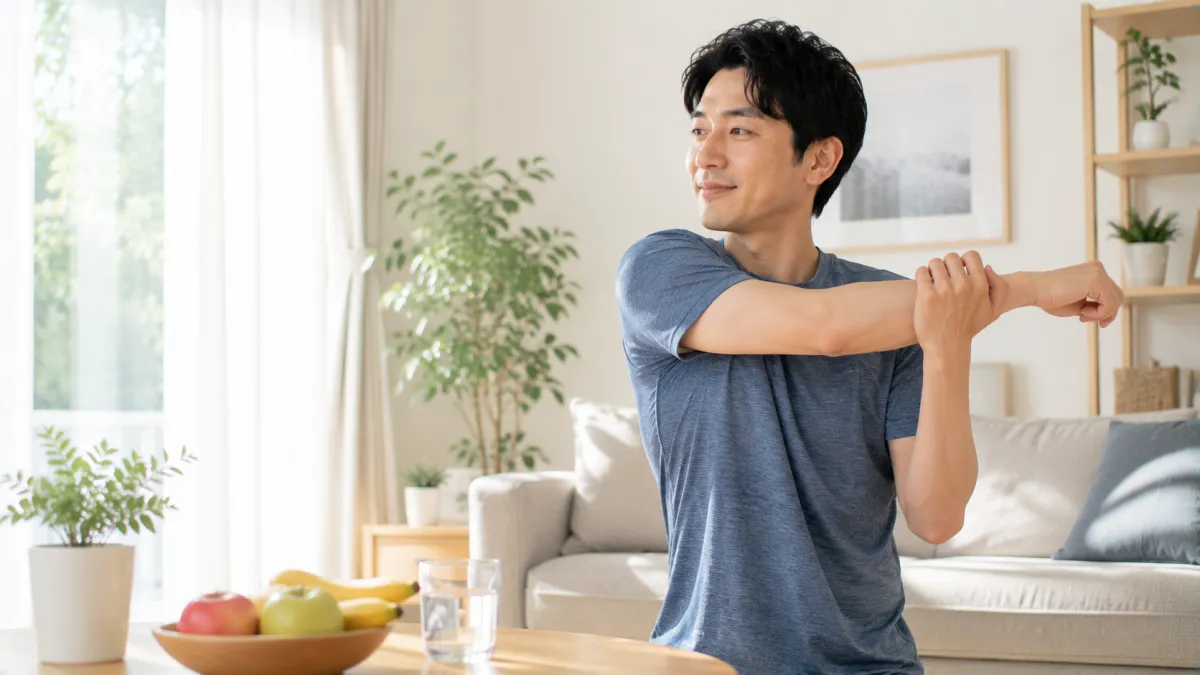 生活習慣の改善に取り組む30代男性
