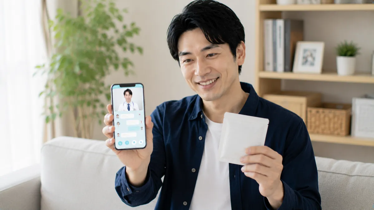 タダラフィルの処方を受けて安心する男性